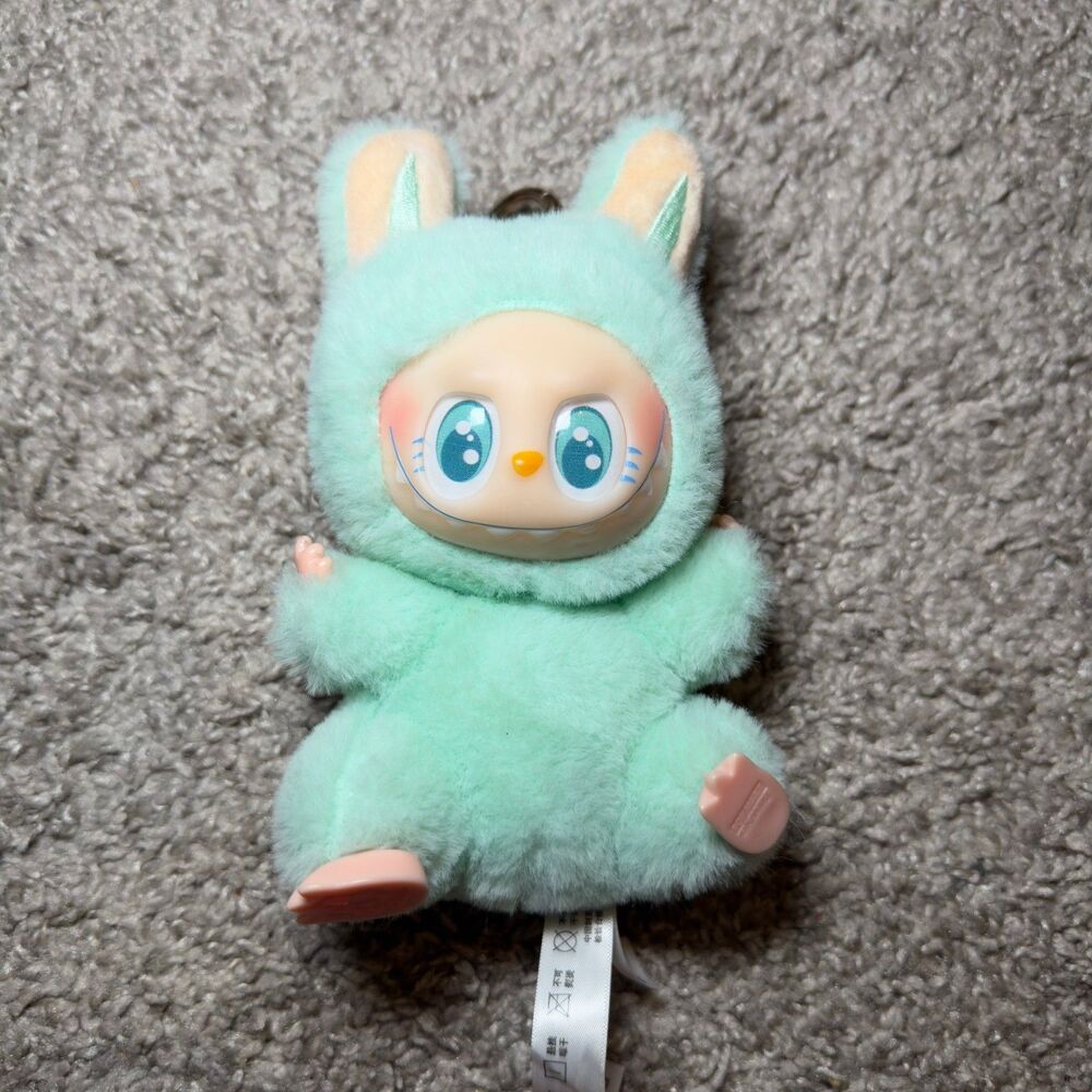 Pop Mart Labubu QUQU The Monsters Have a Seat Teal Blue Keychain Collectible